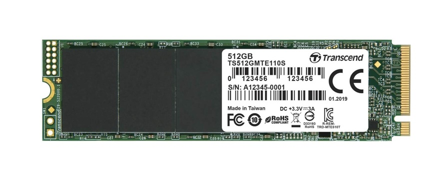 SSD Transcend 110S 512GB M.2 NVMe 2280 PCIe Gen3x4