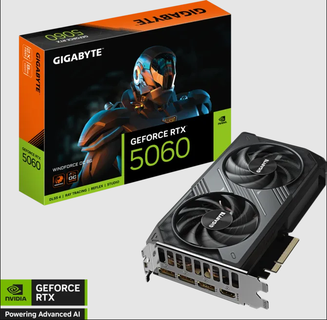 Vga GiGaByTe GeForce RTX™ 5060 WINDFORCE OC 8G